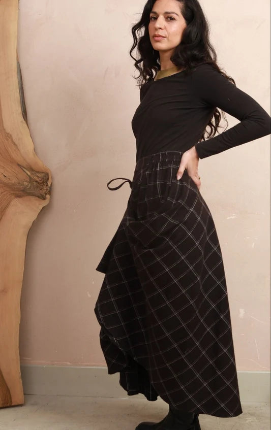Rebel Skirt - Black &  White Stripe