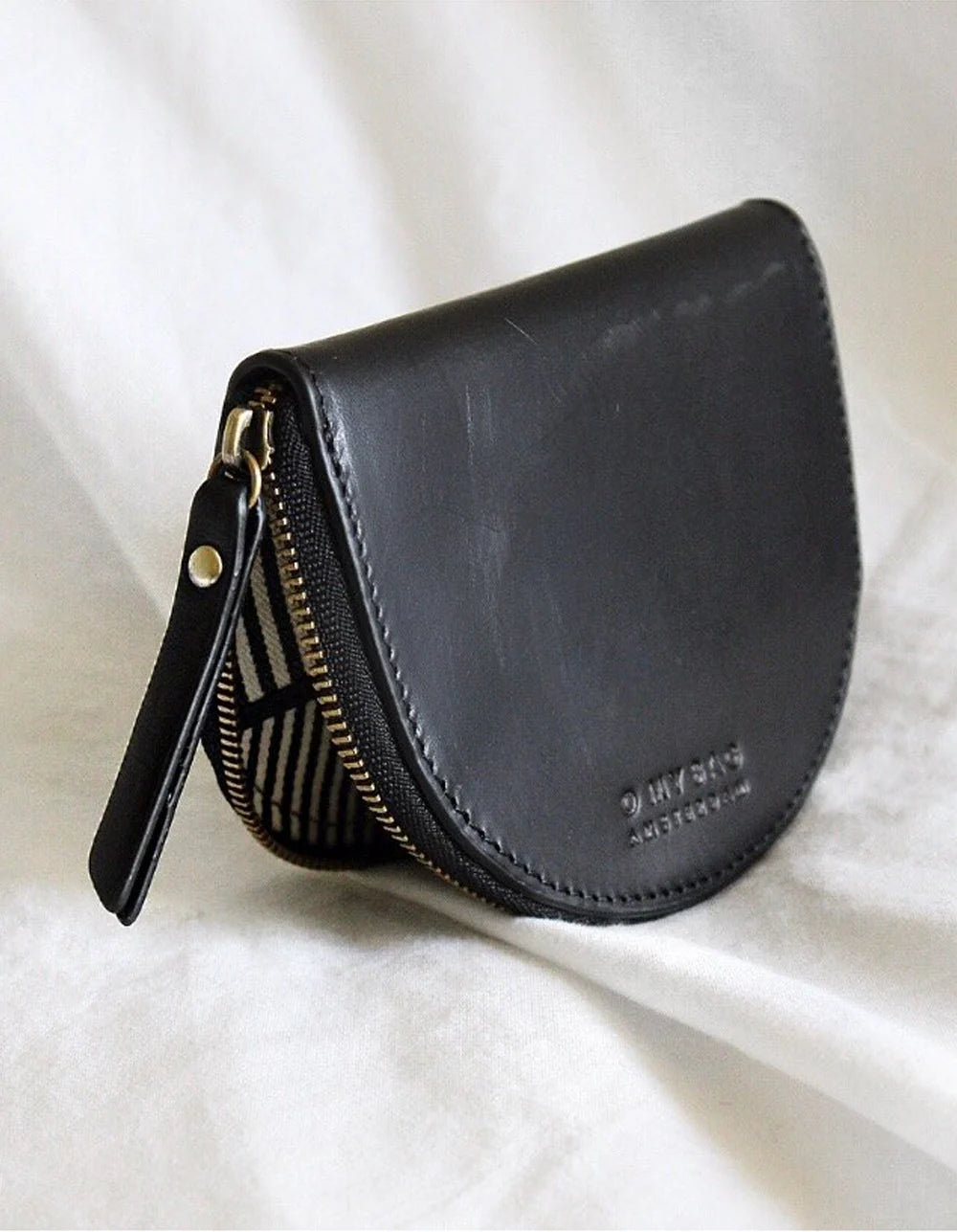 Laura Sustainable Leather Coin Purse - Classic Black