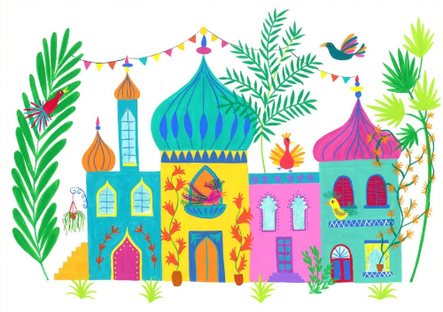 Hattie Gordon Card  - Brighton Birds Chatting