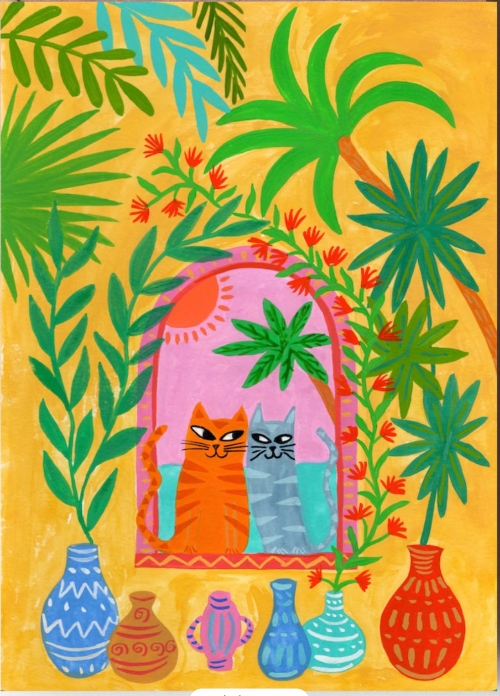 Hattie Gordon Card Cat Chat