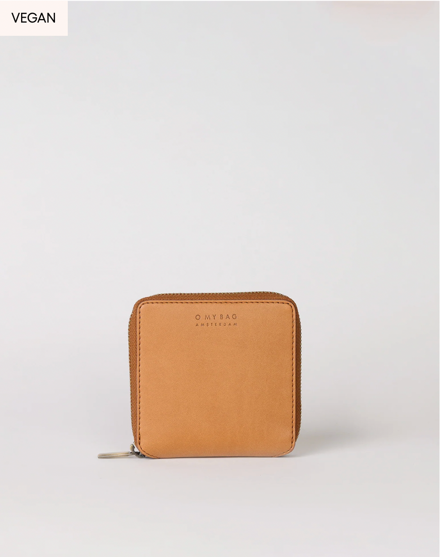 Sonny Square Wallet - Cognac- Vegan Uppeal
