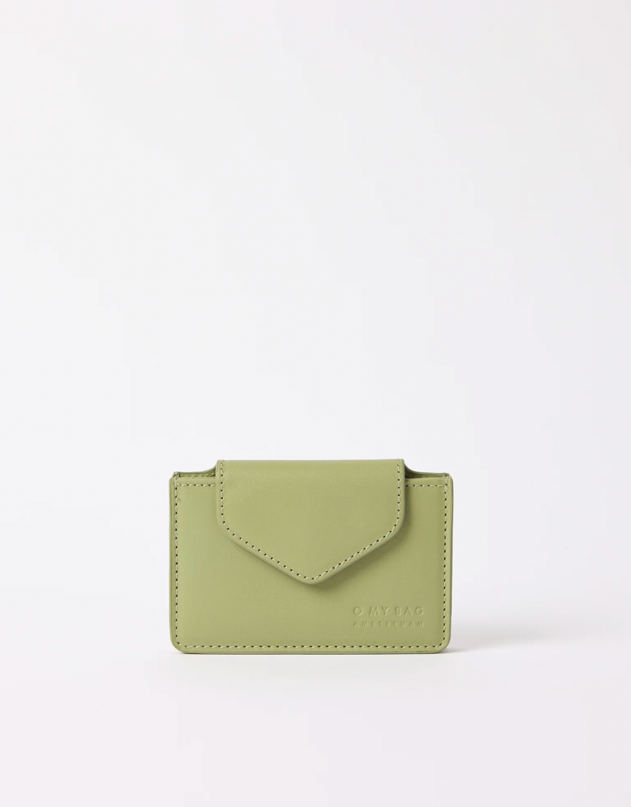 Harmonica Wallet Tea Green Classic Leather