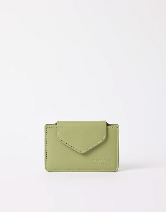 Harmonica Wallet Tea Green Classic Leather