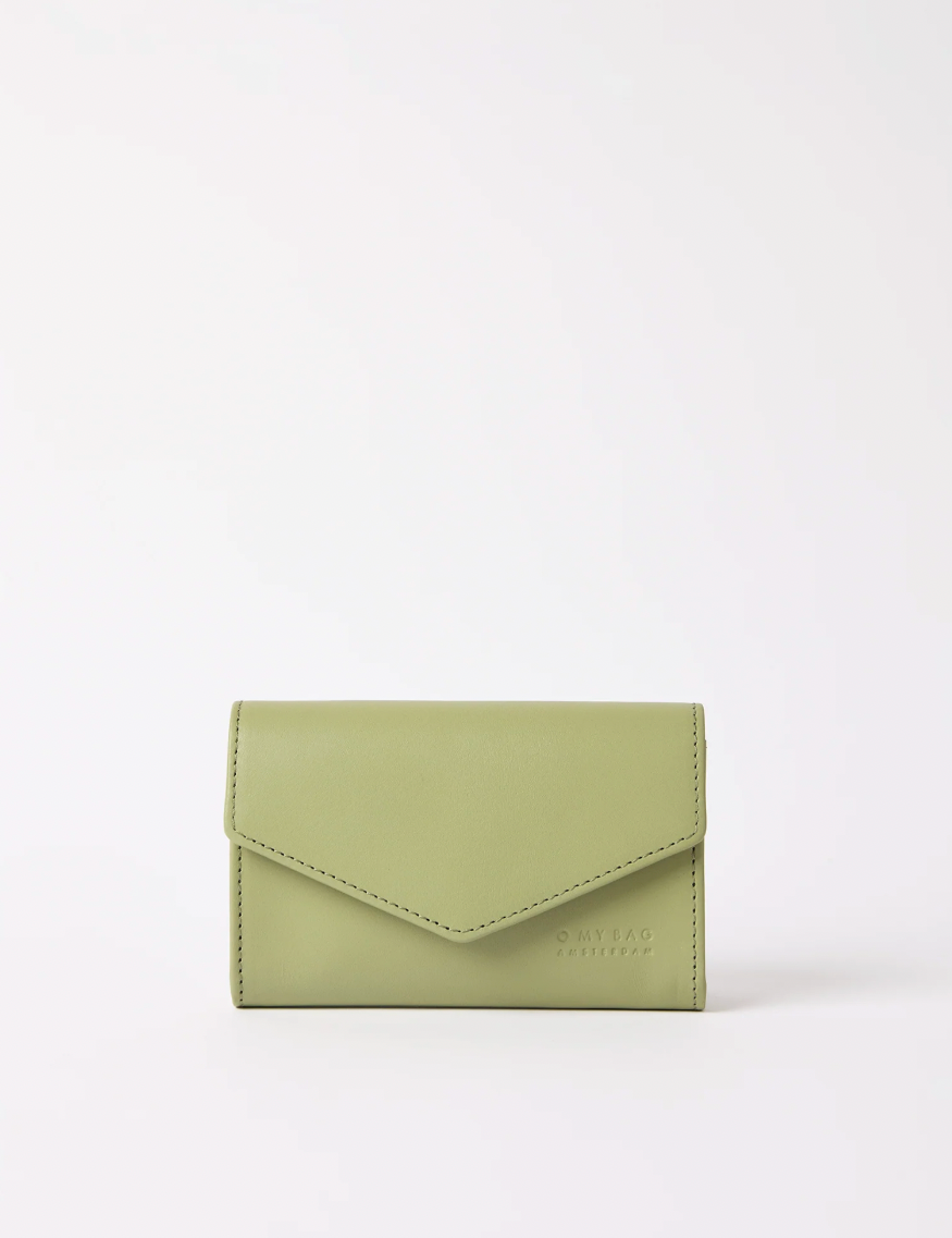 Jo's Purse Tea Green Classic Leather