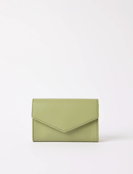 Jo's Purse Tea Green Classic Leather
