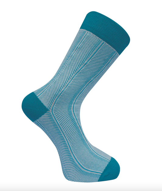 Herringbone Sock Teal