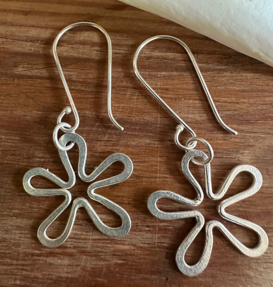 Flower Earrings Silver