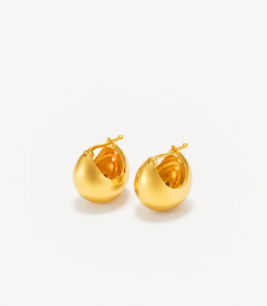 ZADIE Mini Gold Smooth Ball Earrings