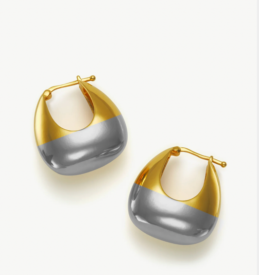 JUDE Two-Tone Ball Earrings