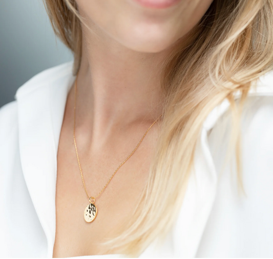 Agonda Large Hammered Pendant Gold