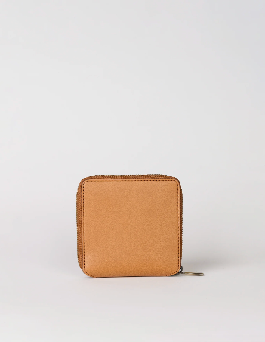Sonny Square Wallet - Cognac- Vegan Uppeal