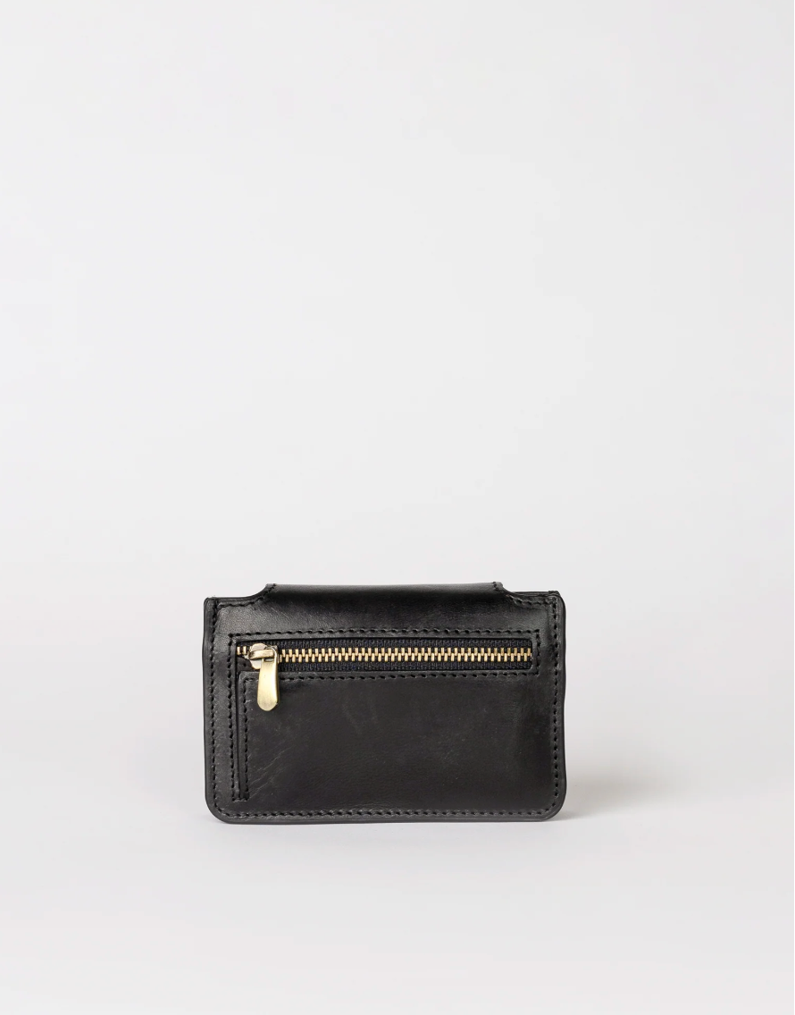 Harmonica Wallet Black Classic Leather