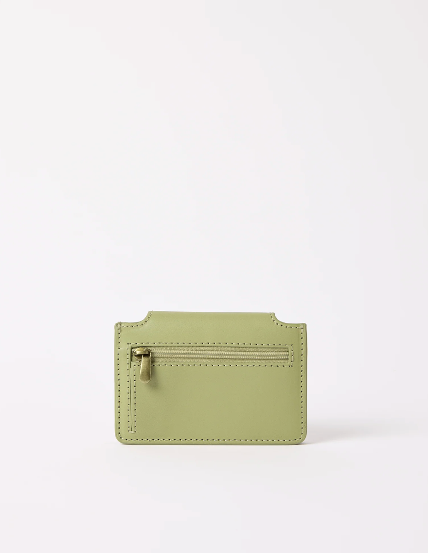Harmonica Wallet Tea Green Classic Leather