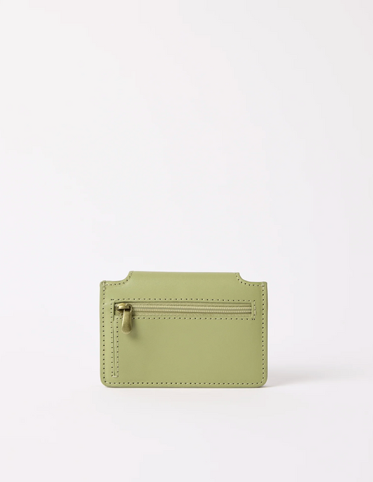 Harmonica Wallet Tea Green Classic Leather