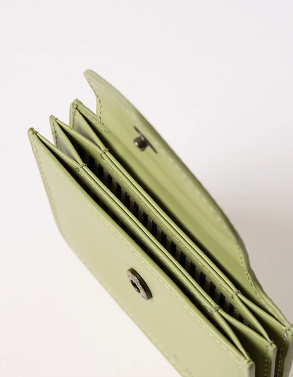 Harmonica Wallet Tea Green Classic Leather
