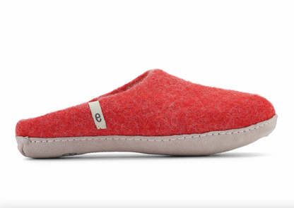 Slip on Wool Slipper | Rusty Red