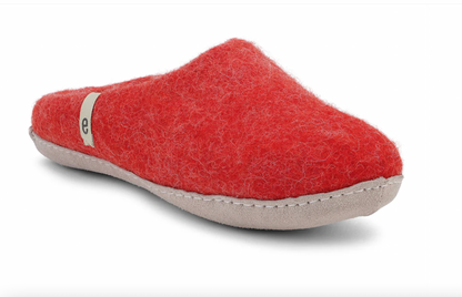 Slip on Wool Slipper | Rusty Red