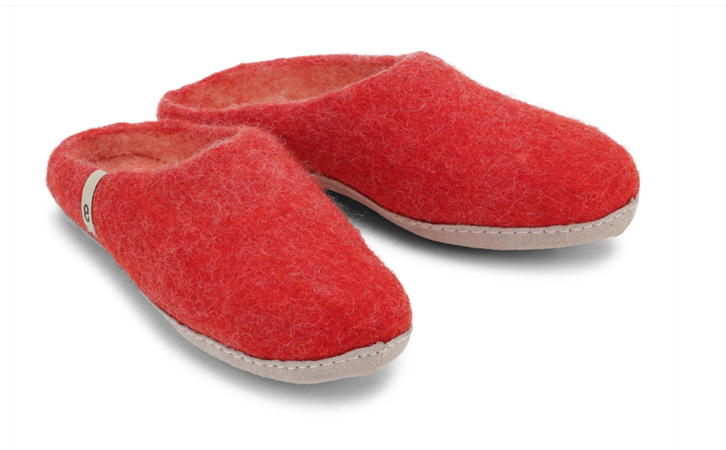 Slip on Wool Slipper | Rusty Red