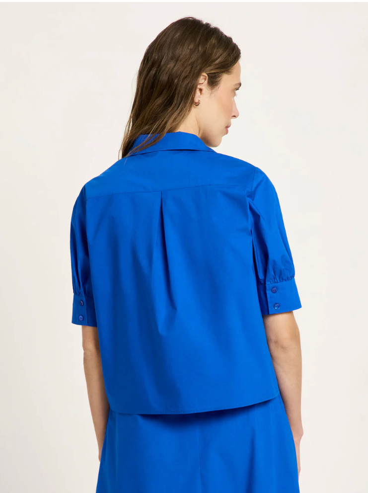 Lapis Puff Sleeve Blouse