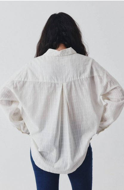 Jo Oversized Shirt White Check