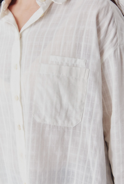 Jo Oversized Shirt White Check