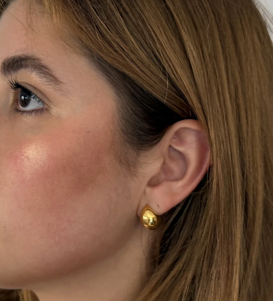 ZADIE Mini Gold Smooth Ball Earrings