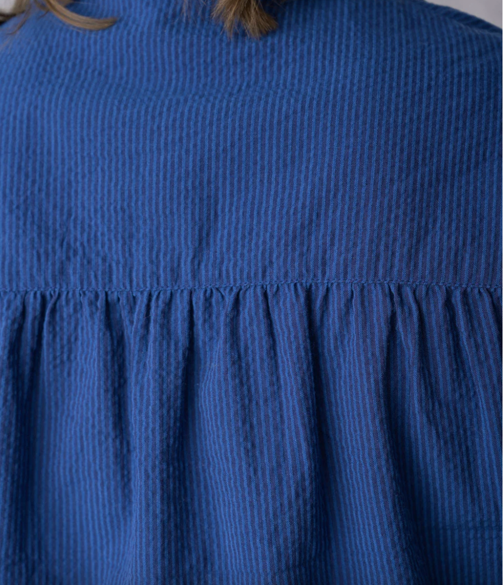 River Tunic Blue Pinstripe