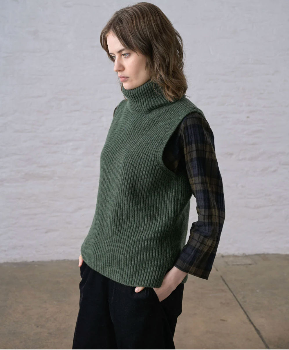 Lisa Sleeveless Jumper Rosemary