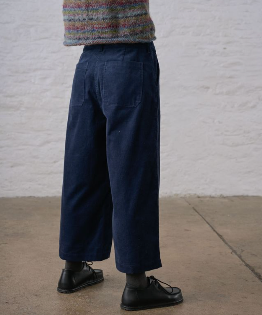 Kate Culottes Blue Cord