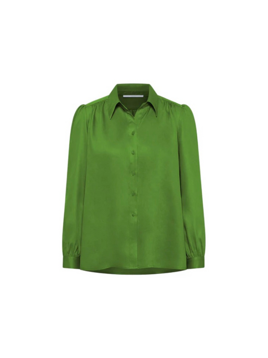 Tencel Ruffled Blouse Green