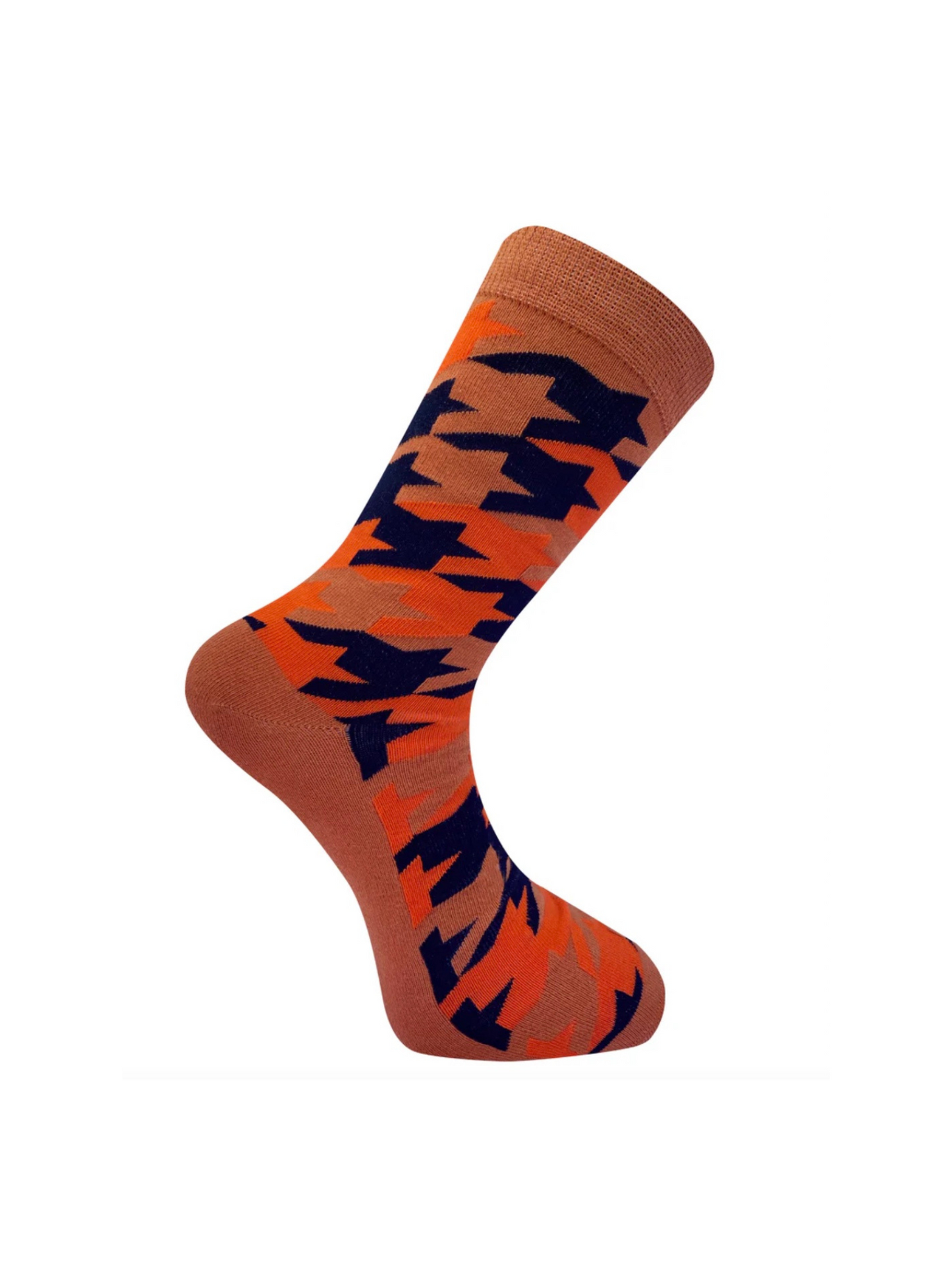 Houndstooth Socks Orange