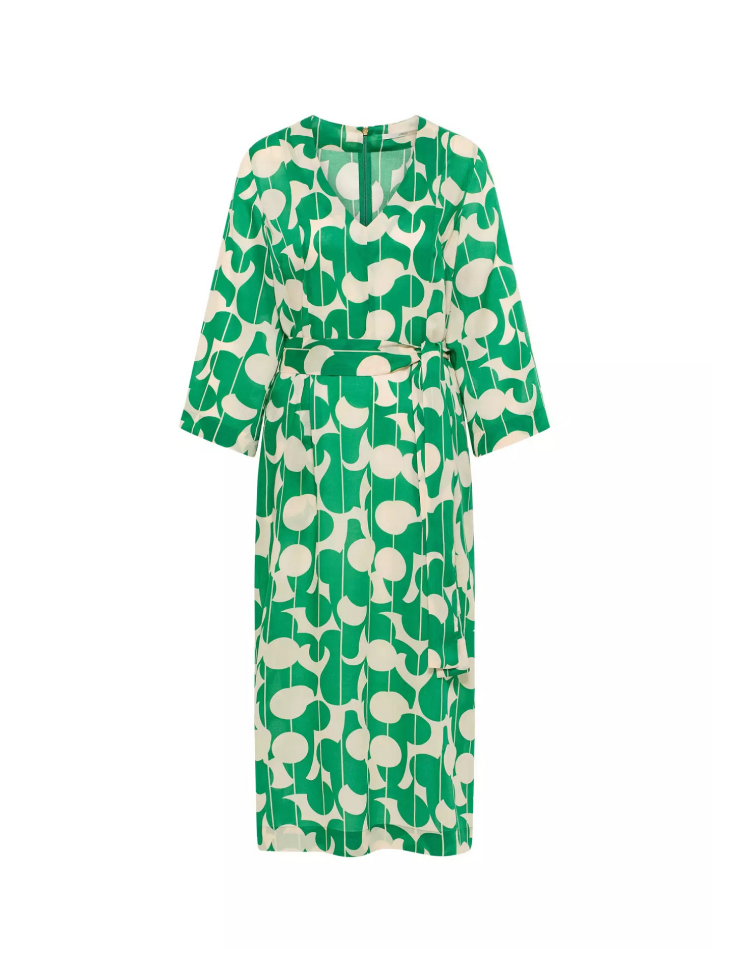 Graphic Dots Midi Dress Green
