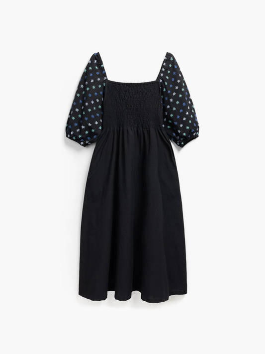 Belle Dress Hand Embroidered Black