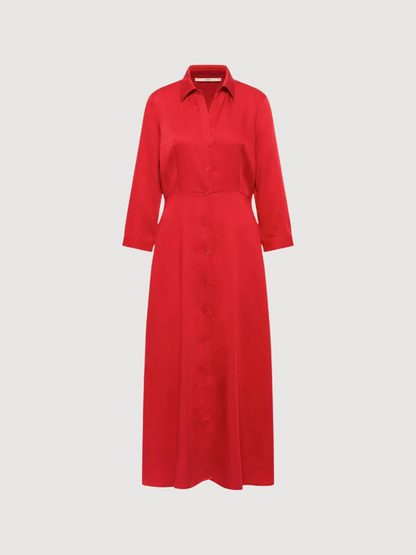 Tencel Midi Dress Red