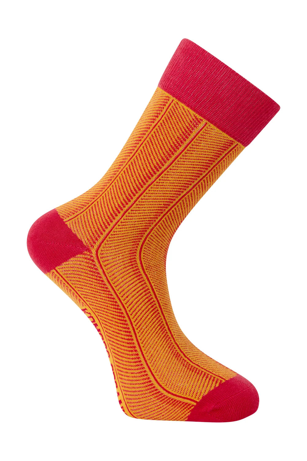 HERRINGBONE - Organic Cotton Socks- Red/Orange