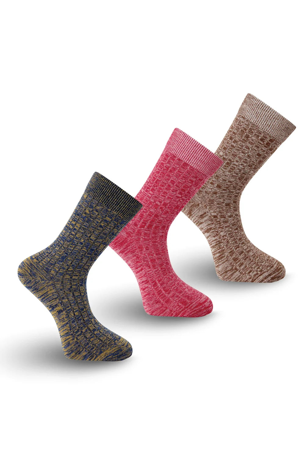 MARLEY Gift Box - Organic Cotton Socks- Assorted: Biscuit / Blue / Rose