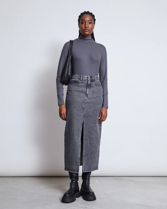 Jan N June - Mio Lyocell Turtleneck - Dark Grey