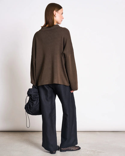 Beveren Linen Trousers Black