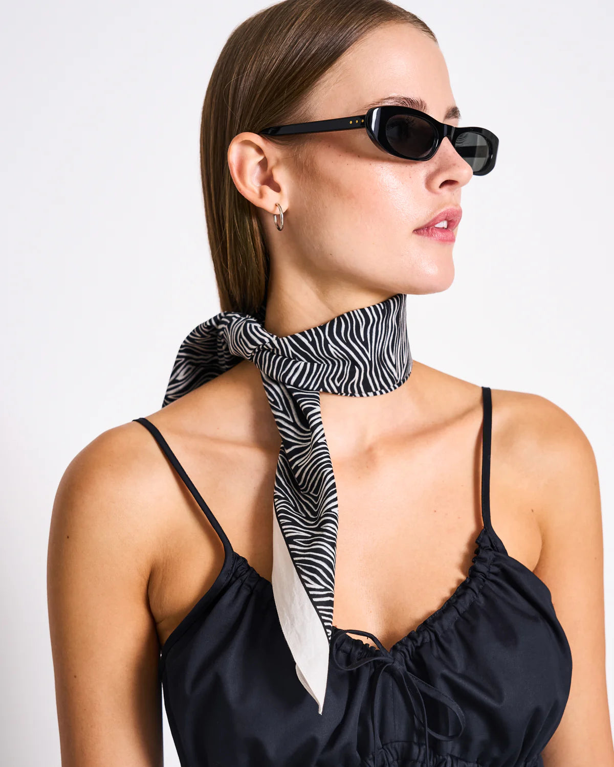 Ebur Spaghetti Tie Top Black