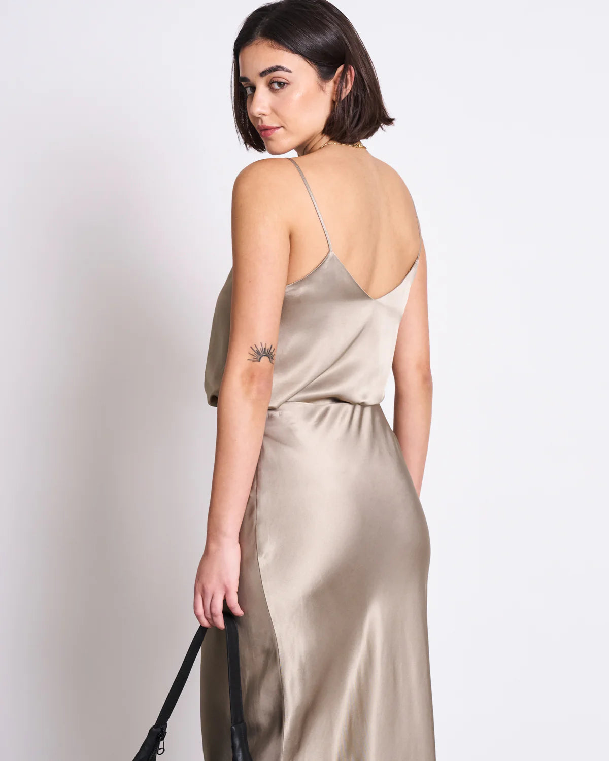 Maud Slip Top Silver Grey