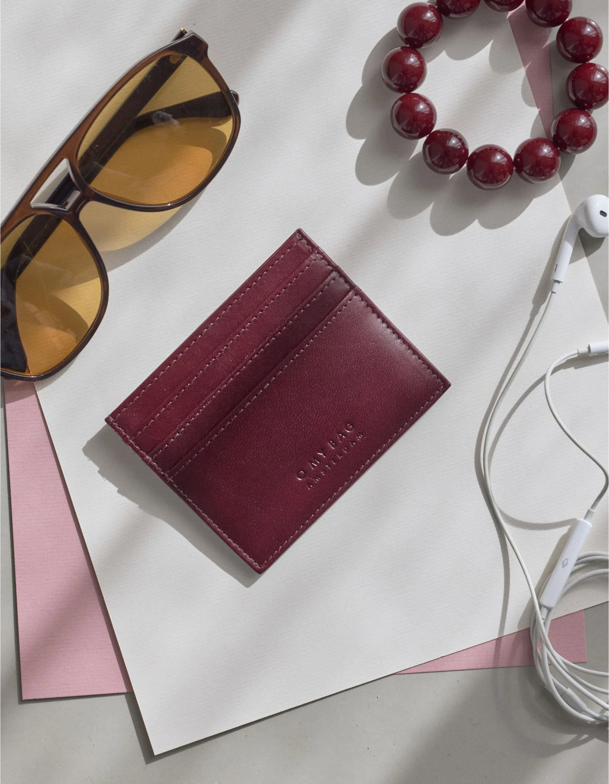 Marks Cardcase Maxi Classic Leather Dark Cherry
