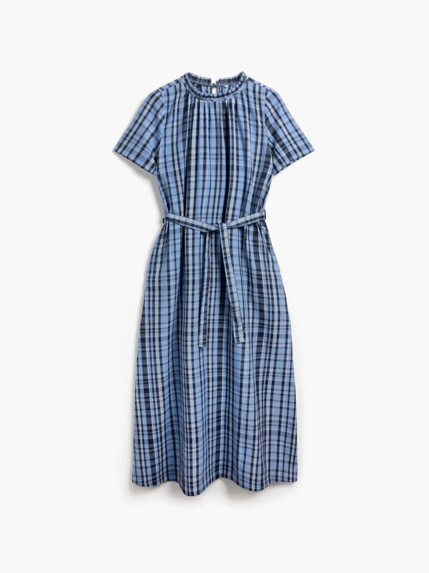 Shayla Dress Reversible Blue Check