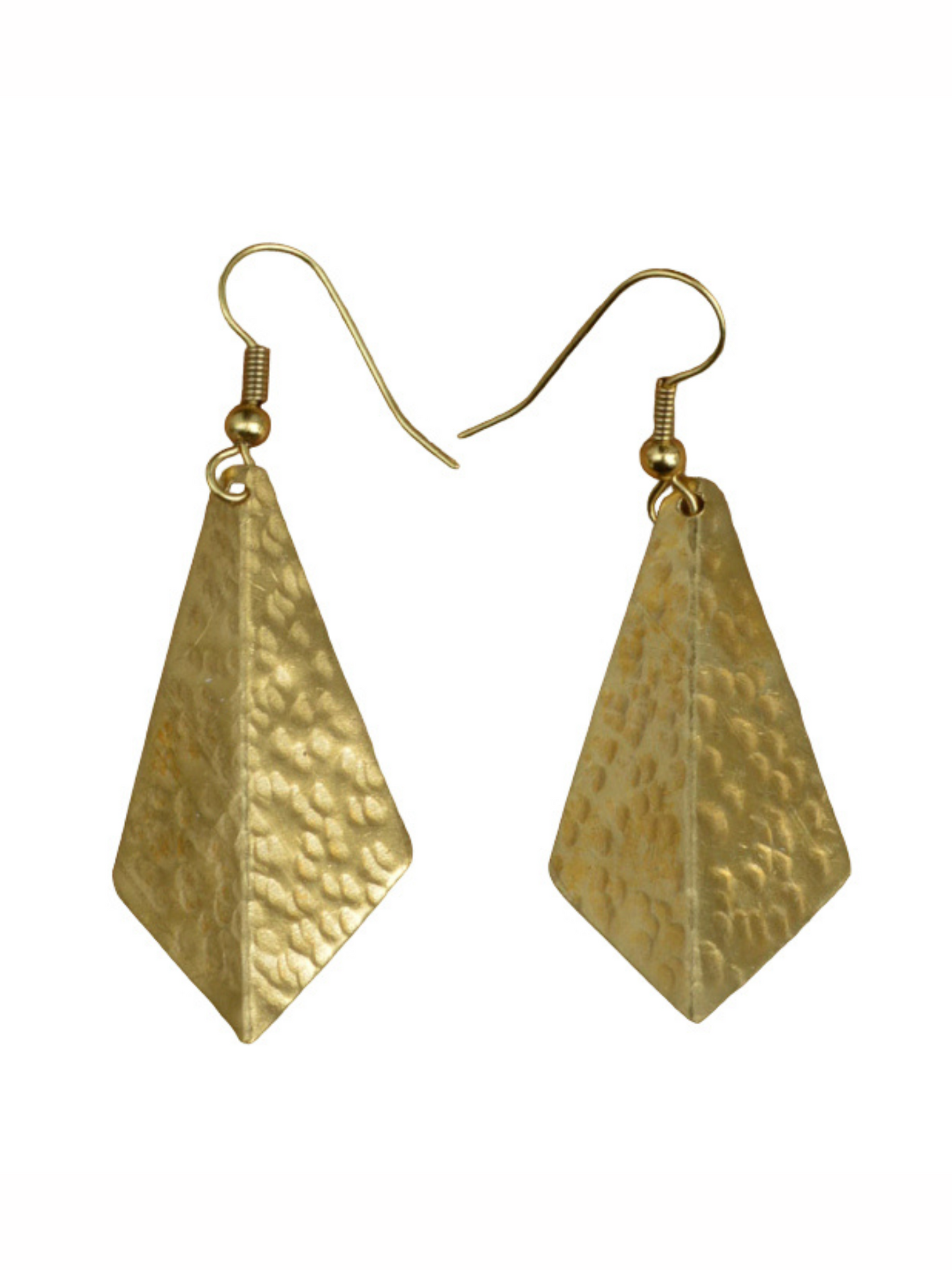 3D Small Triangle Earrings