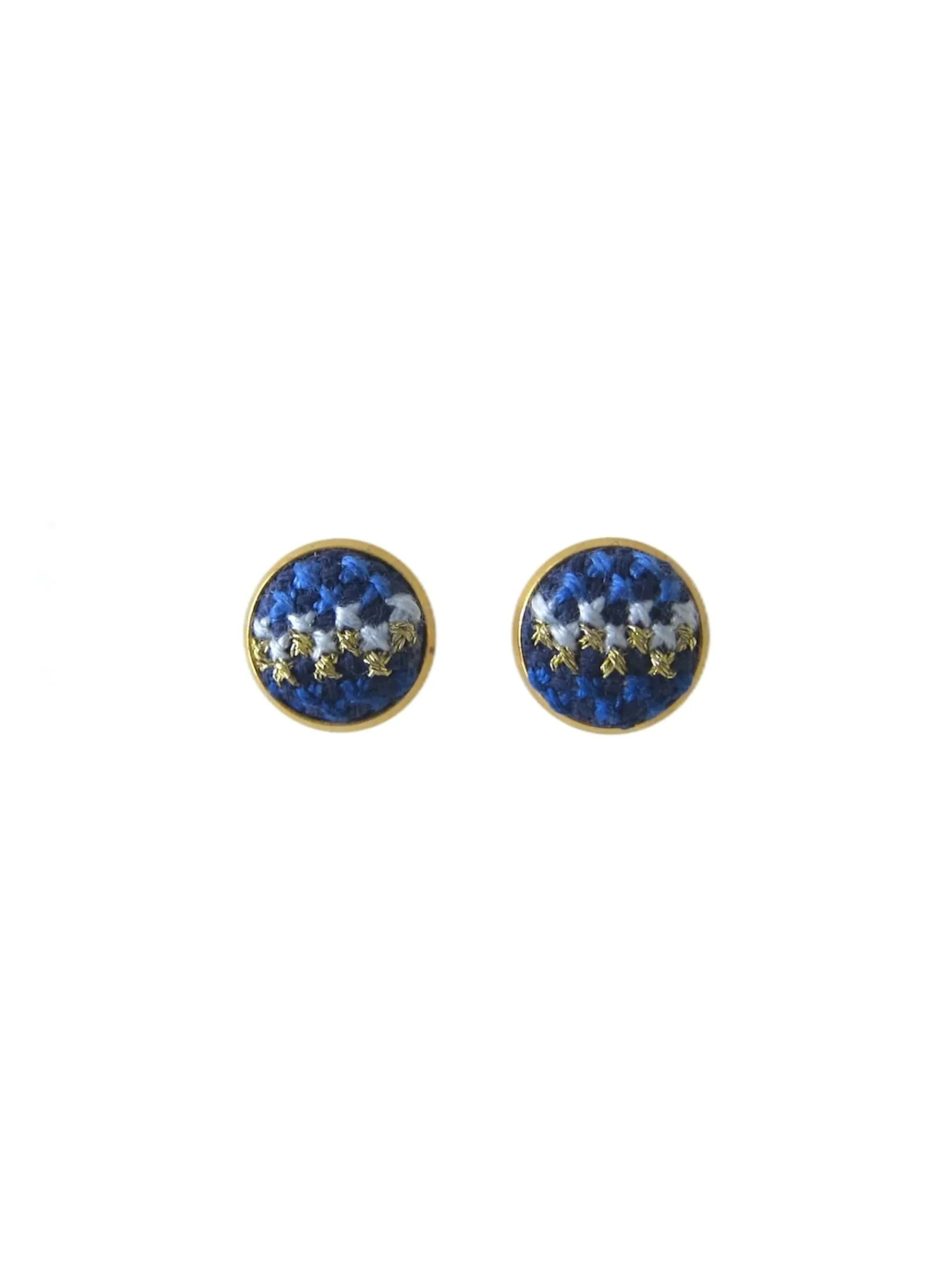 Mahi-Mahi Gold Studs Blue