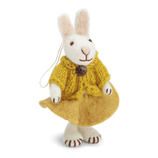 En Gry & Sif White Bunny with Ochre Skirt & Jacket