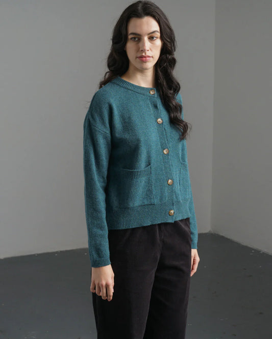 Mira Cropped Cardigan Hunter