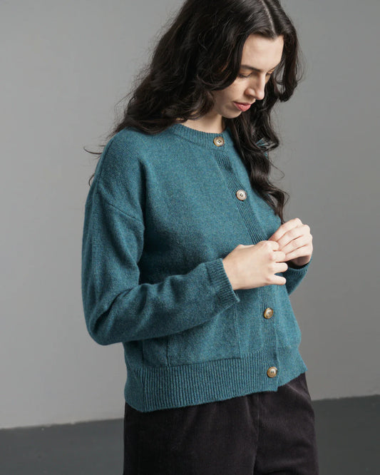 Mira Cropped Cardigan Hunter