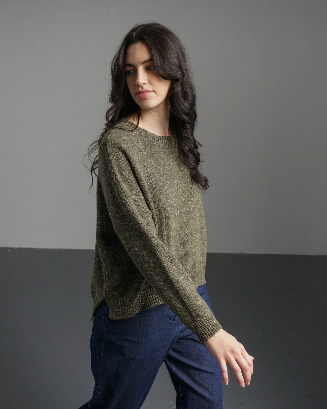 Layla Boxy Fit Jumper Moss