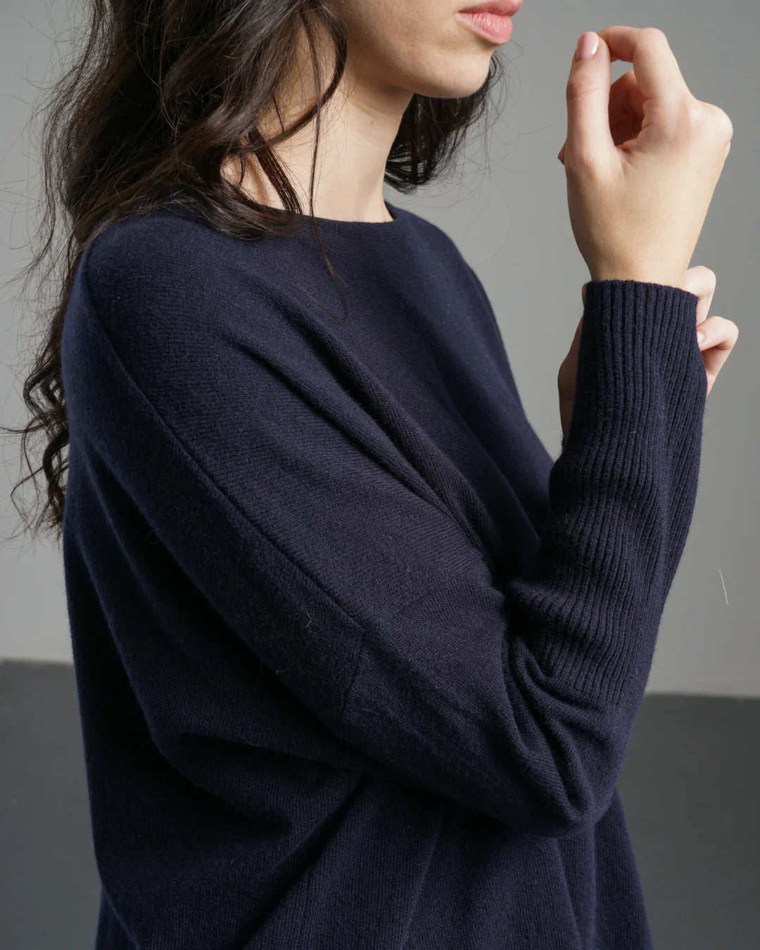 Alma Crew Neck Jumper Navy