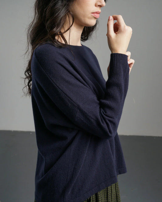 Alma Crew Neck Jumper Navy